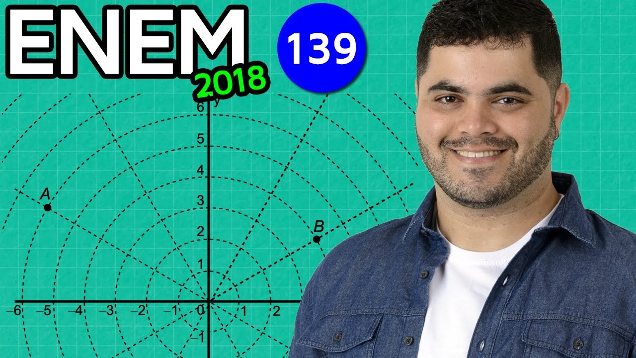 🔥 ENEM 2018 Matemática 139 👉🏻 Sistema Cartesiano, Ângulo e Distância Percorrida