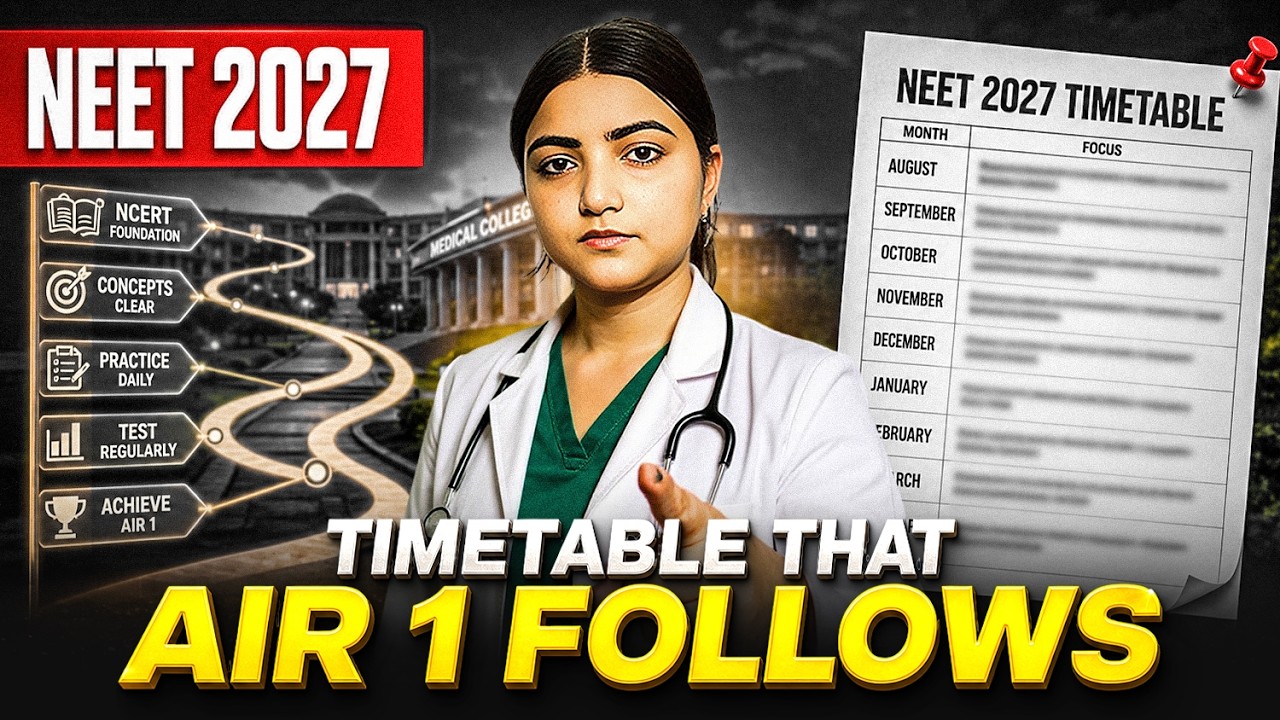 ⚠️Most HONEST Timetable that Toppers Follow ‼️🩺NEET 2027
