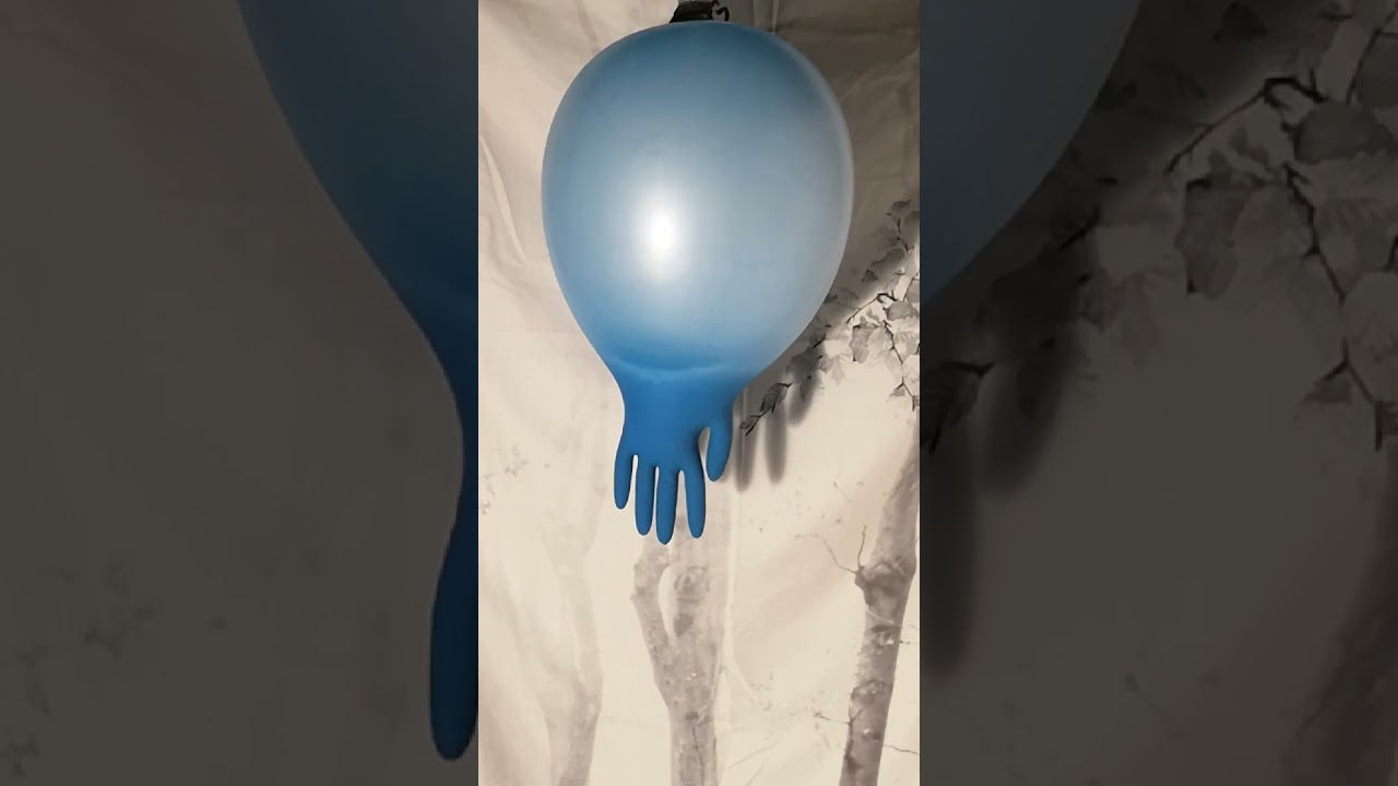 Pump to Pop Blue Latex Glove Med Comfort High Risk CAT III Size L #balloon #balloonpop