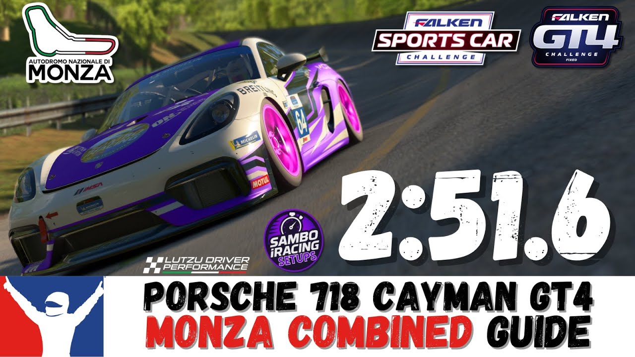iRacing Porsche GT4 Monza Combined Guide - 