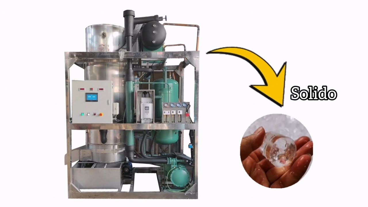 Maquina Productora De Hielo En Cilindro,Hielo en Tubo Sólido 35 mm