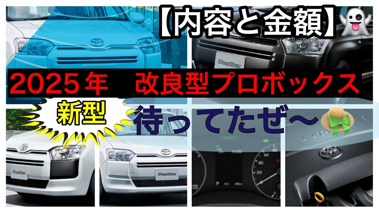 2025年最新新型プロボックス　改良内容まとめ【見積もり比較】　PART１