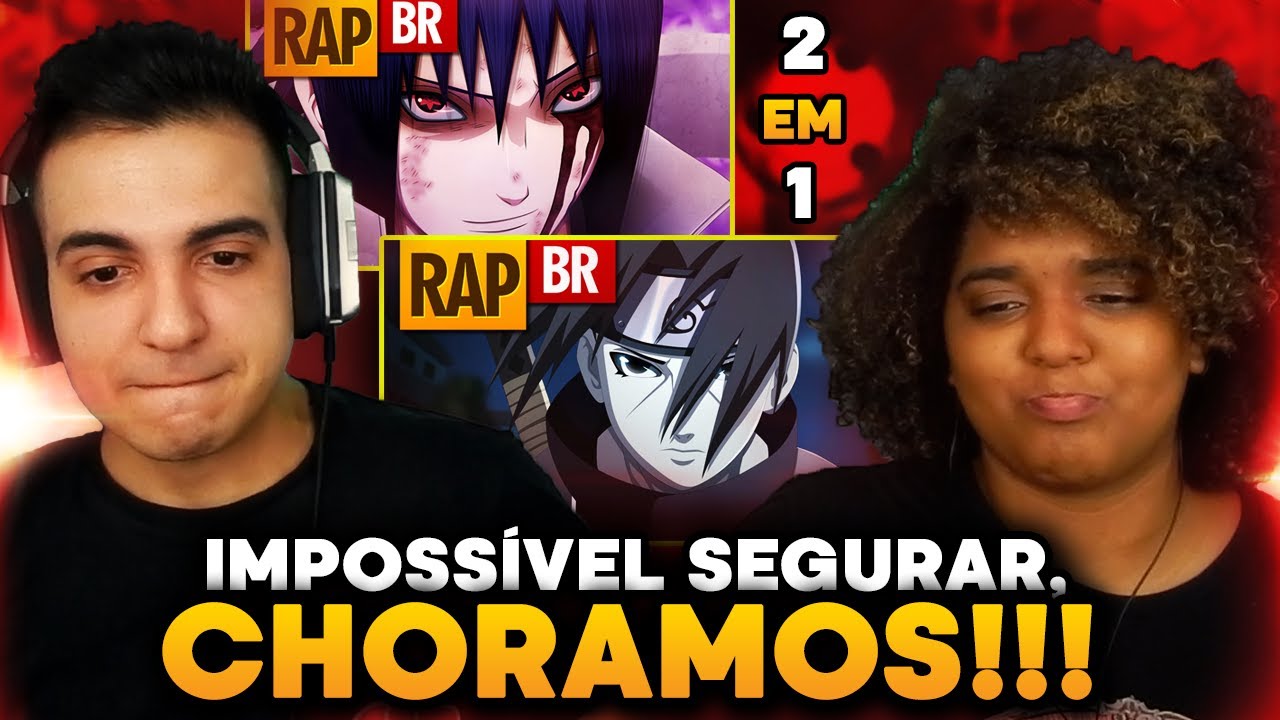 (REACT 2 EM 1) Rap do Itachi & Rap do Sasuke Pt II [Tauz] - RapTributo 18 e 19 | React em Casal 🔥
