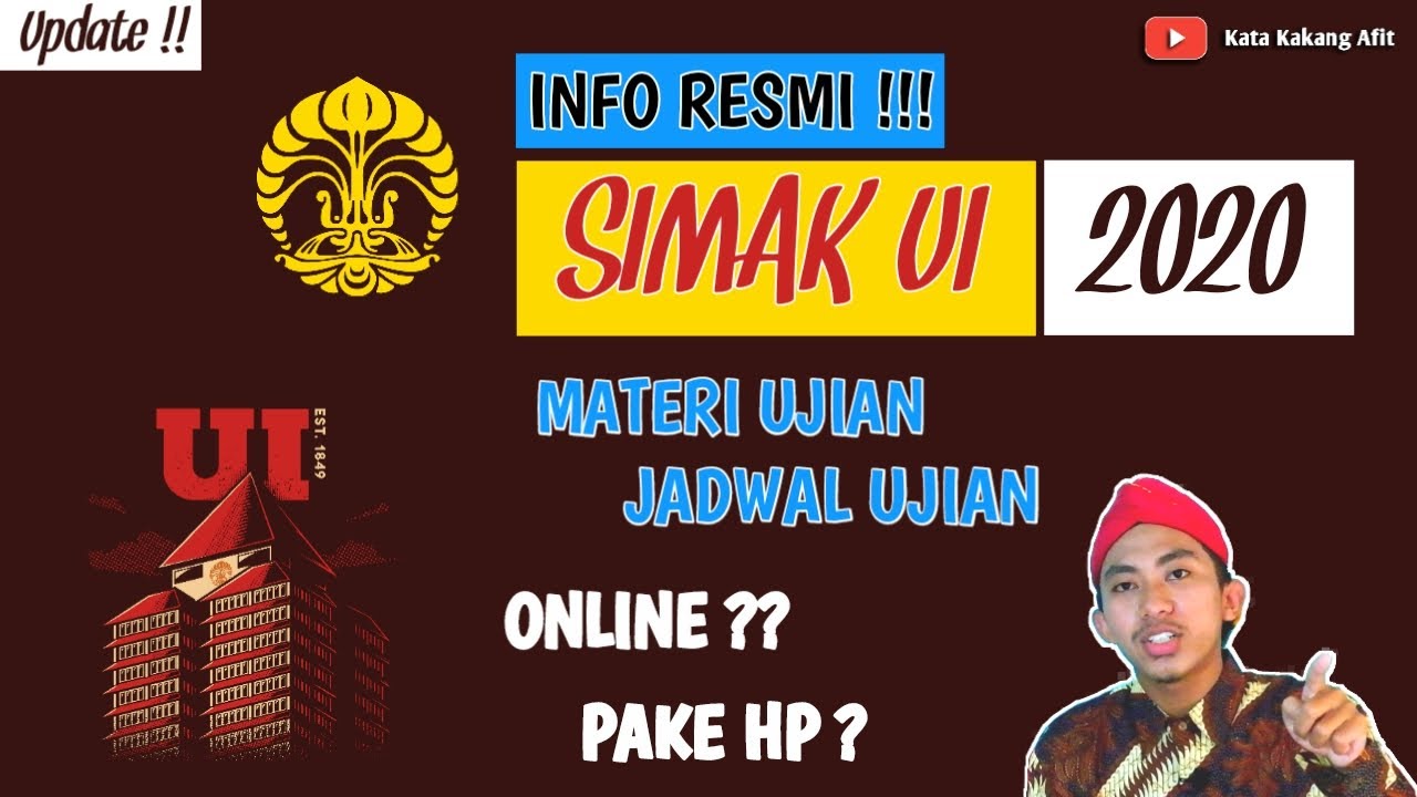 Pendaftaran SIMAK UI 2020 - Info Update Resmi UI