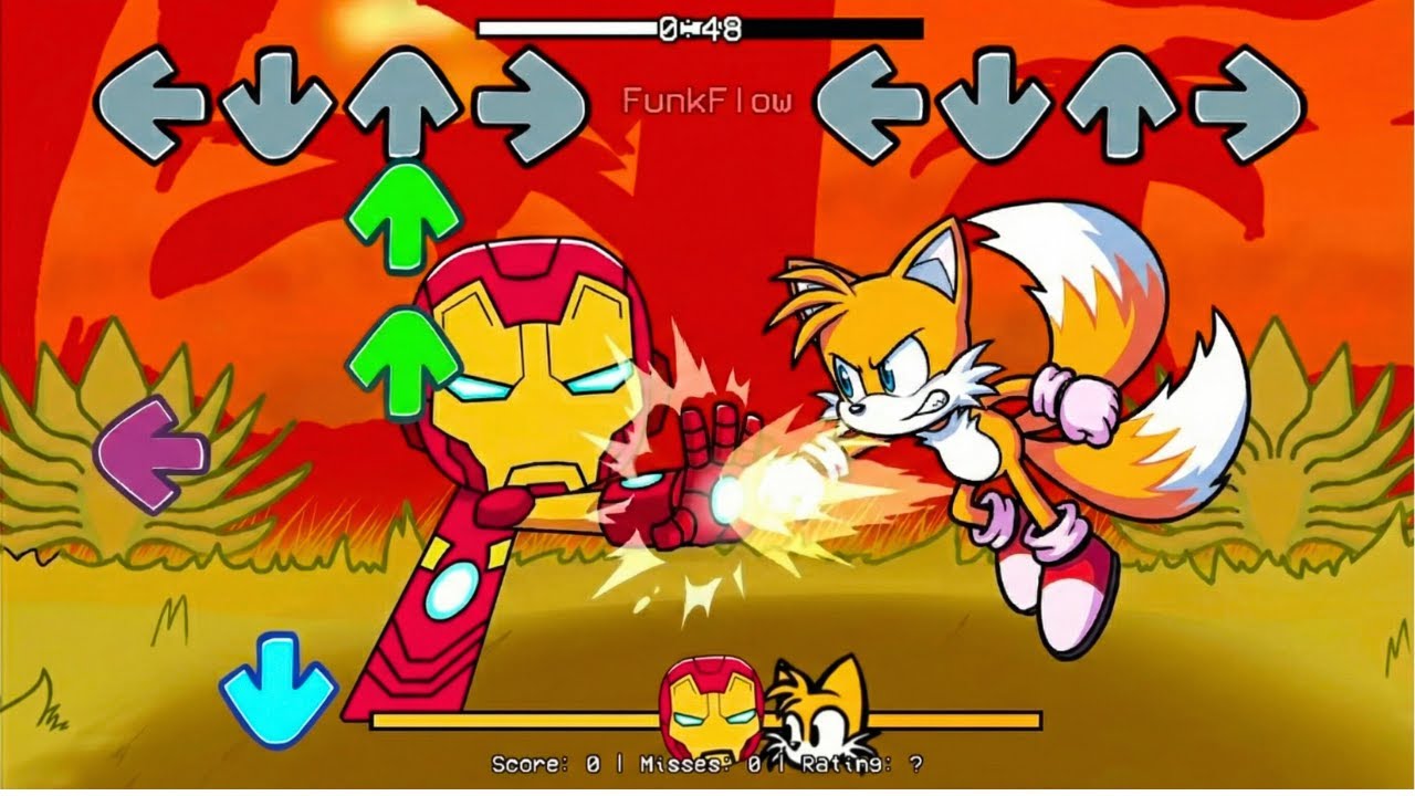 [SWAP] FNF Sonic Tails vs Sprunki Iron Man Sings Chasing (Incredibox Sprunki)