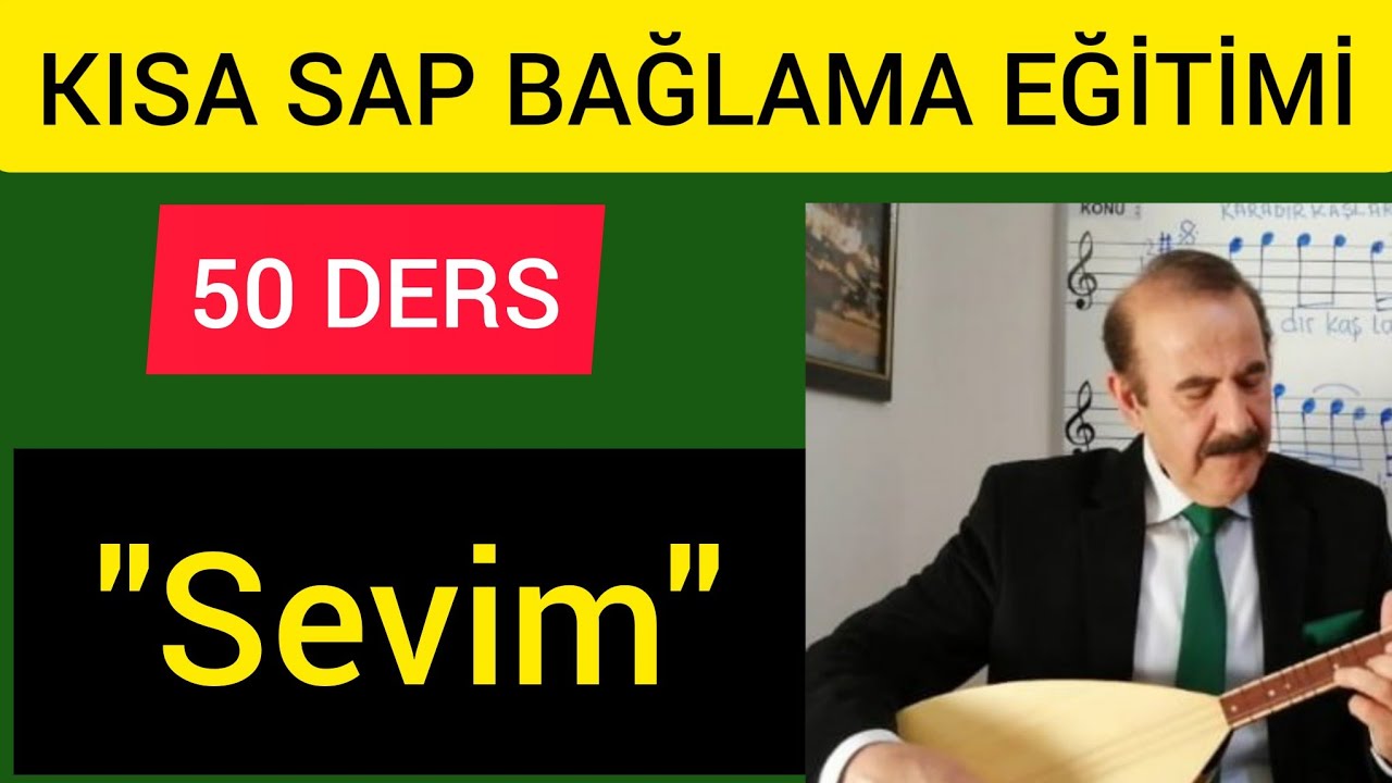50 kısa sap bağlama eğitimi - Siyah saçlar yan olur [ Sevim ] hazırlayan Bahattin Turan#müzik#nota
