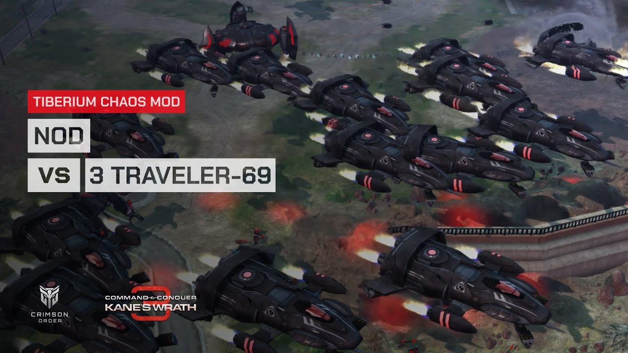 Гнев Кейна [Мод Тибериум Хаос] - NOD против 3 Traveler-69 Brutal AI