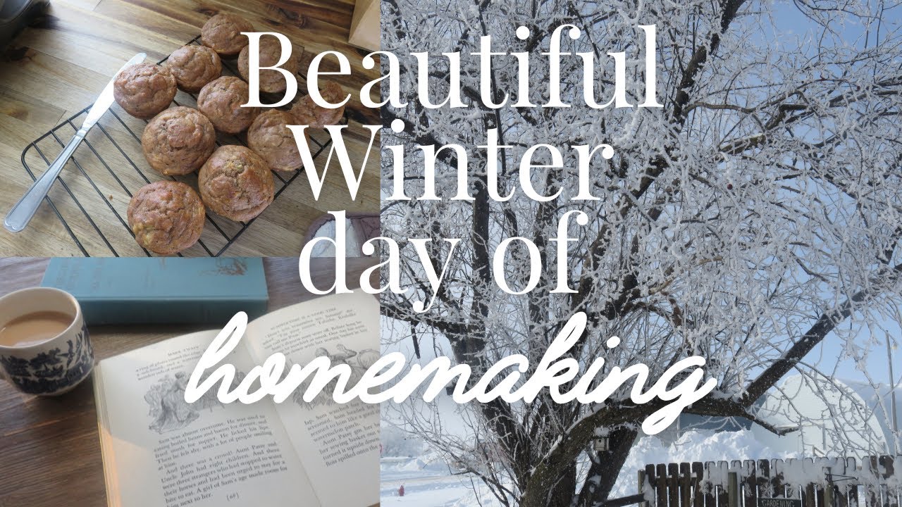 Winter Day in the life | Homemaking with littles | Baking, cleaning & daily living