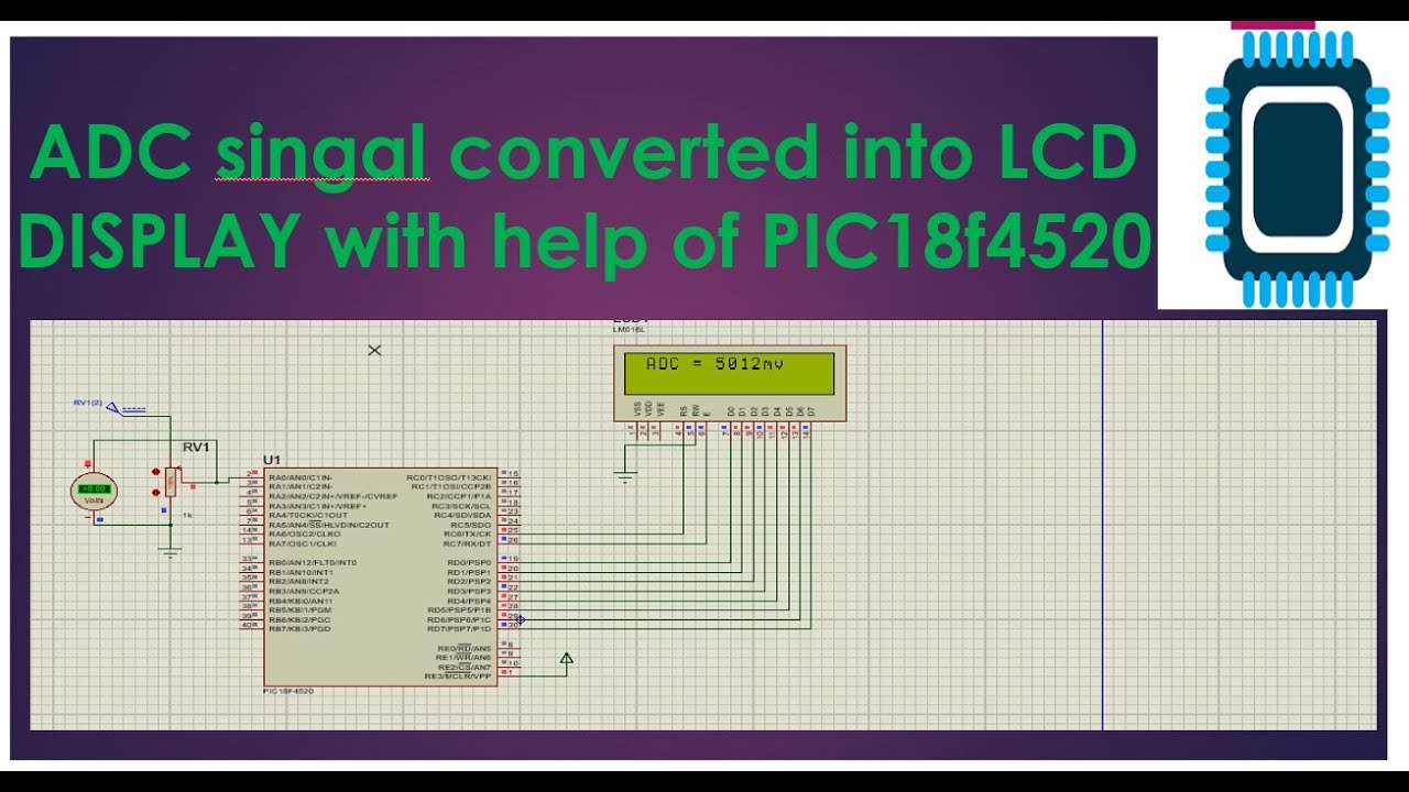 Learn ADC with PIC18F4520, MPLAB X with Proteus Simulink | Hindi | Educational