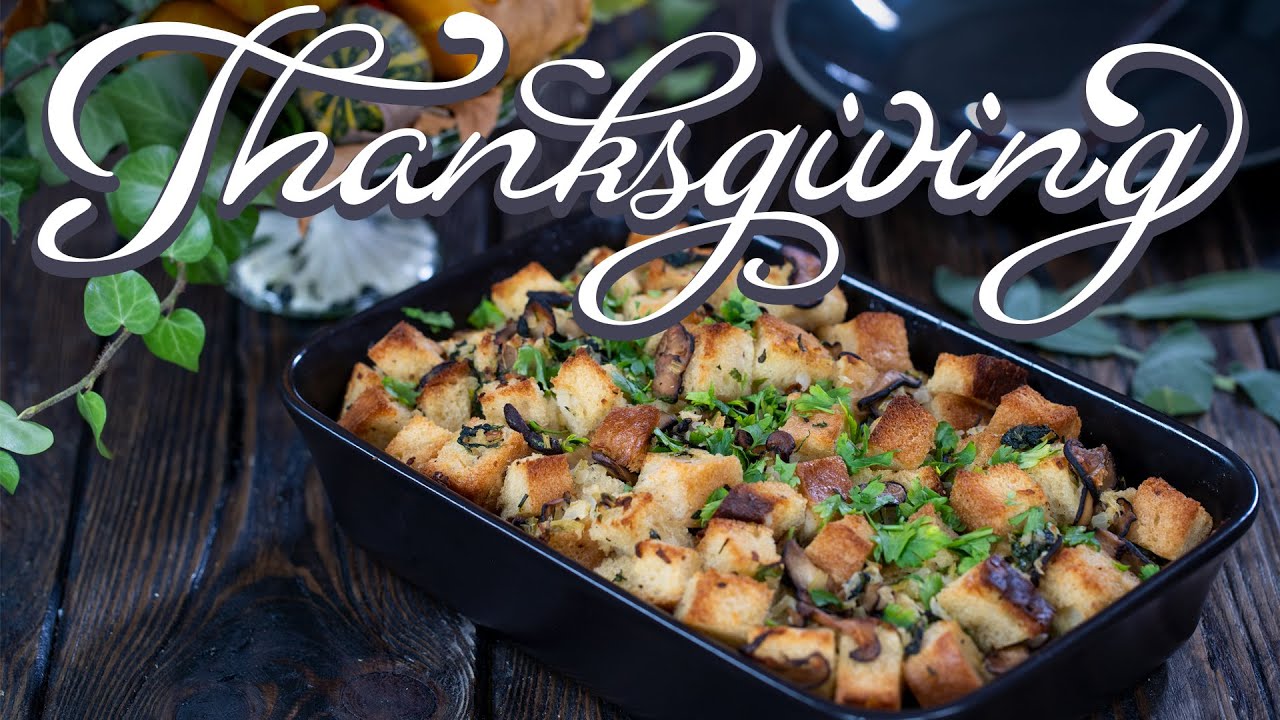 Thanksgiving Side Dishes: Spinach and Shiitake Mushroom Stuffing