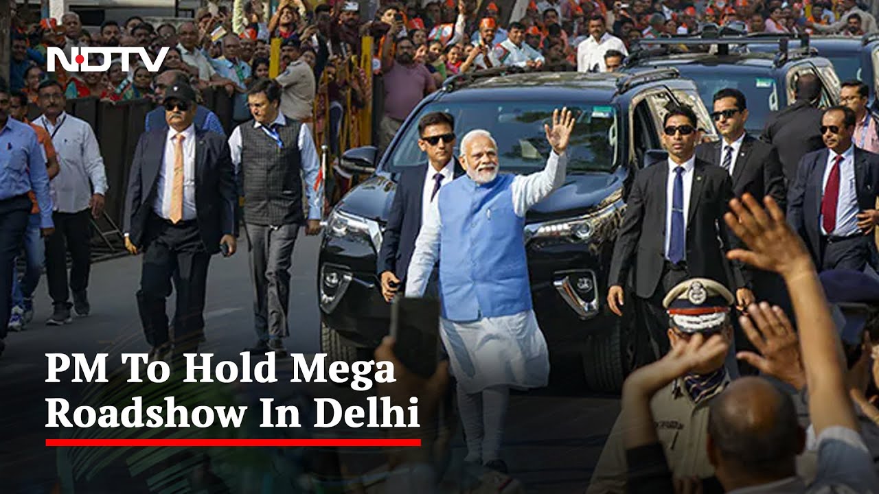 PM's Roadshow In Delhi Today Ahead Of Mega BJP Meet