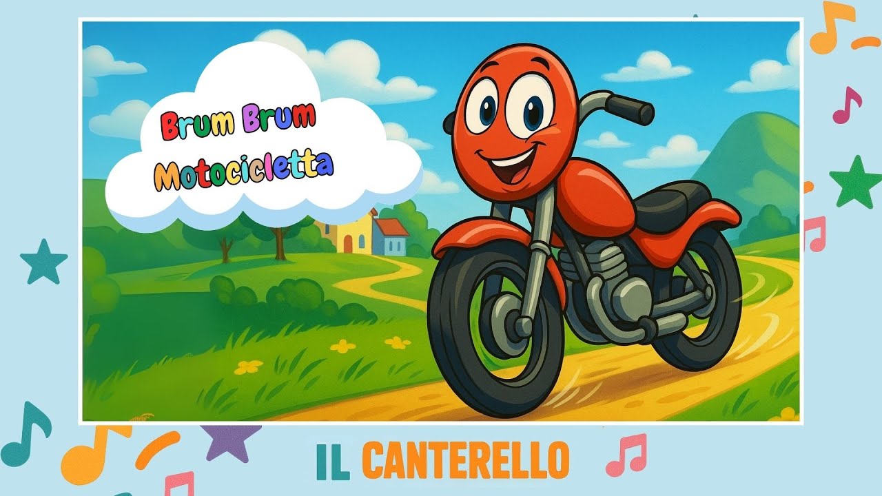 🚴Brum brum motocicletta ✨ | Canzone allegra per bambini in italiano