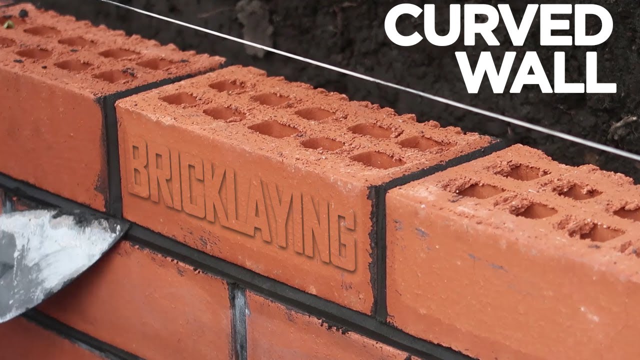 Building Curved Brick Wall From Start to Finish