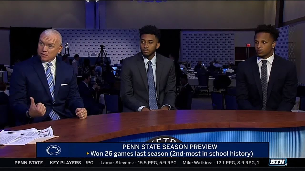 Chambers, Reaves, Stevens at Media Day | Penn State | Big Ten Basketball