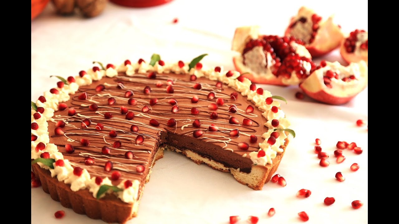 Pomegranate Tart - Nutella Mousse Tart Recipe - Heghineh Cooking Show