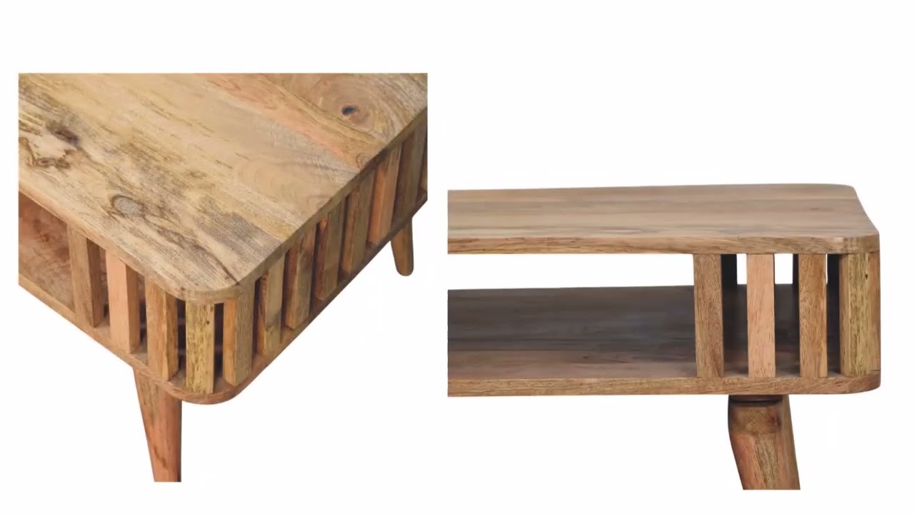 IN4025 Slatted Oak-ish Coffee Table