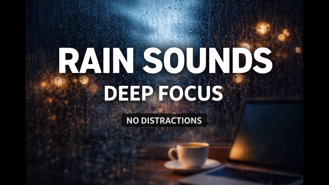 Rain Sounds for Deep Focus 🌧️ | 1 Hour No Distractions Study Music