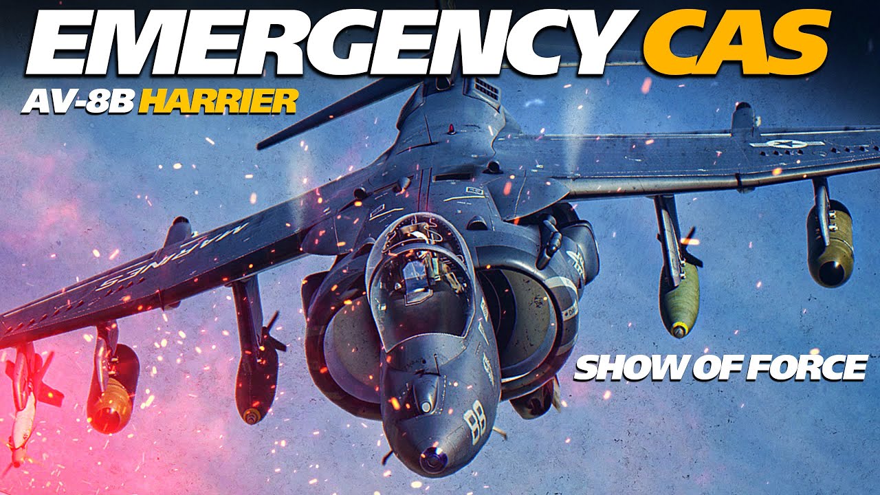 Show Of Force Emergency CAS | AV-8B Harrier | Цифровой боевой симулятор | DCS |