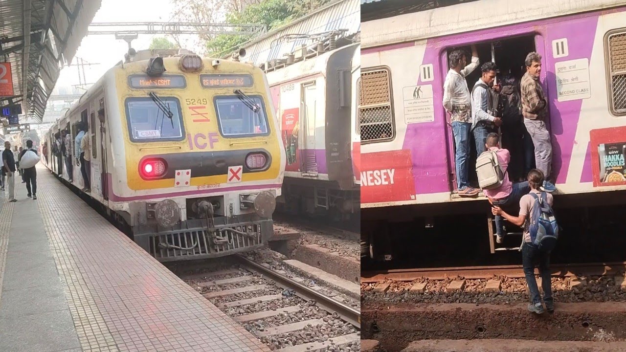 Vikhroli railway station train videos | Mumbai Central line railways station train video latest 