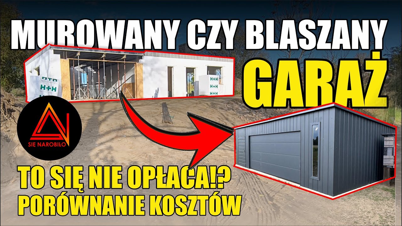 Garaż blaszany czy murowany? Różnica w cenie, plusy i minusy. Liczymy koszty budowy garażu