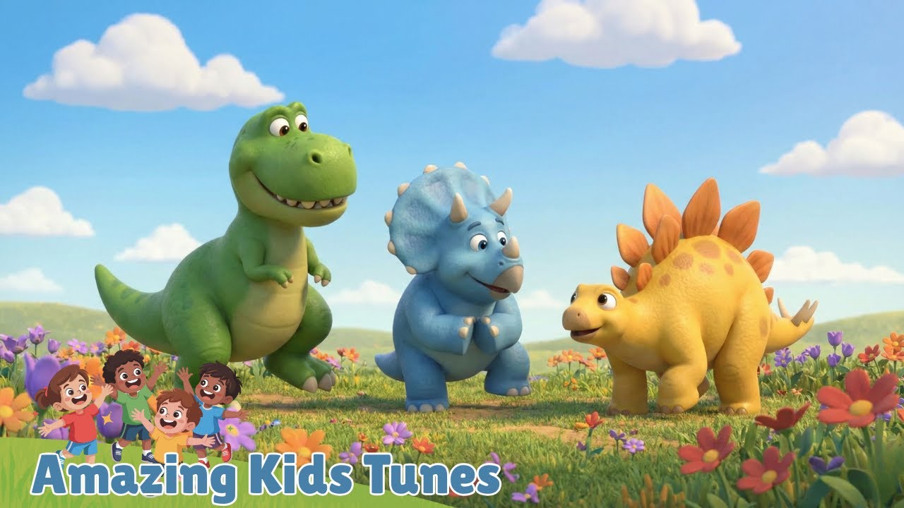 🦖🎶Изучаем динозавров в увлекательной форме | Песенка про динозавров для начинающих | Танцевальный...
