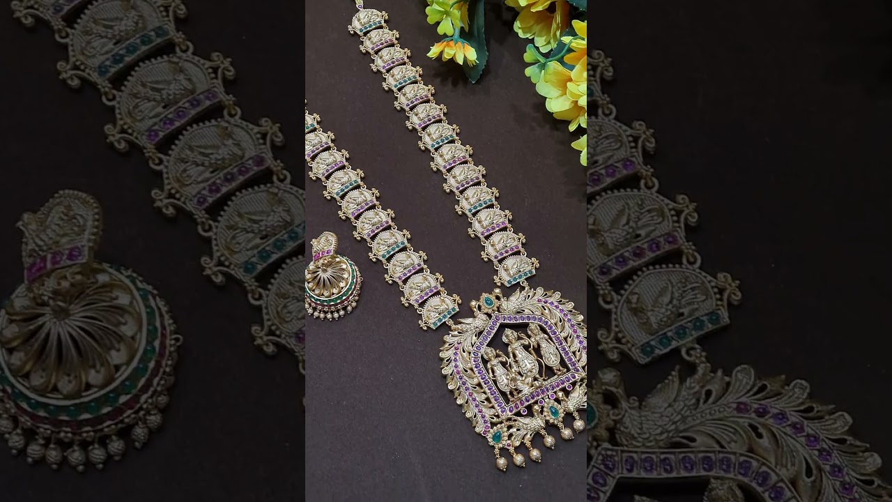 Enchanting Ram Durbar Temple Long Pendant Set