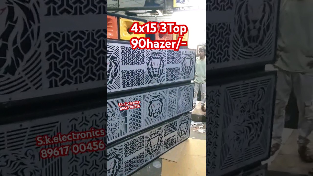 90hazar ka Dj Setup 3Top 4x15 with speakers Kolkata dj market chandni dj market #dj #djsetup #djshop