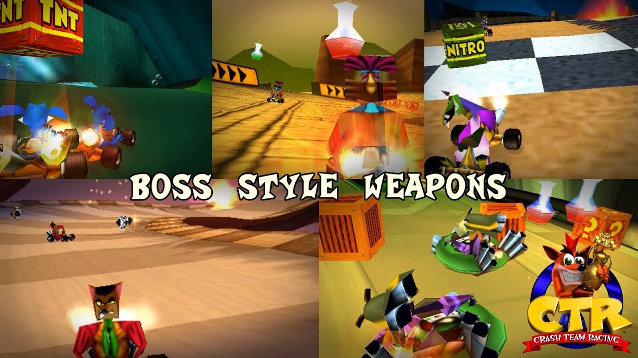 CTR (PS1!) Boss Style Weapons | Armas Estilo Jefe