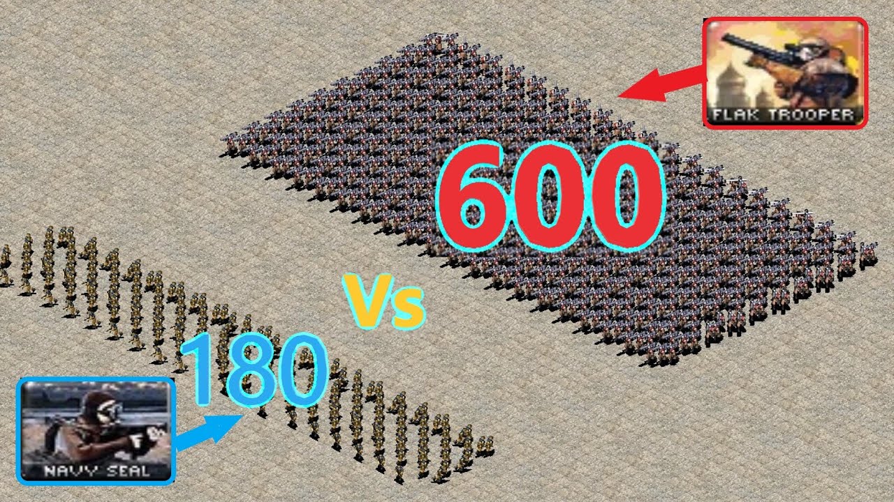 Navy Seals vs Flak Troopers - Same Cost - Red Alert 2
