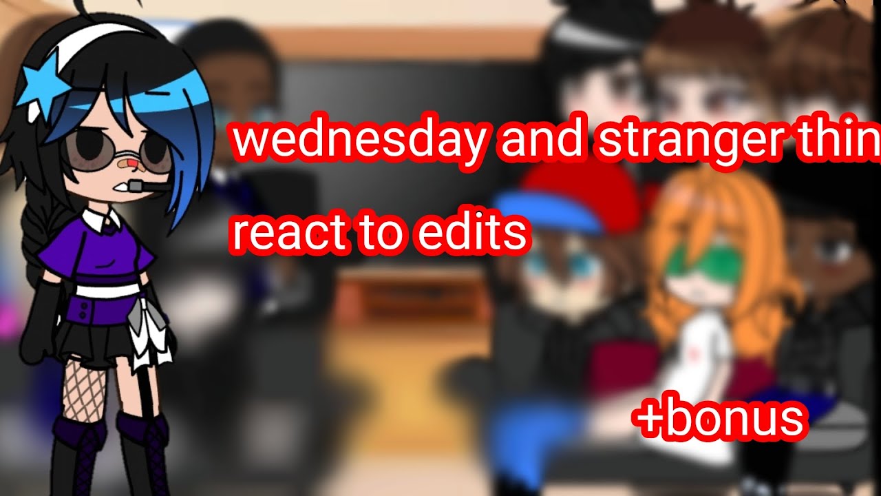 wednesday + stranger things react to eachother || part 2 || ships || read desc.pls||