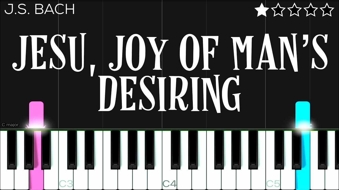 J.S. Bach - Jesu Joy Of Man’s Desiring | EASY Piano Tutorial