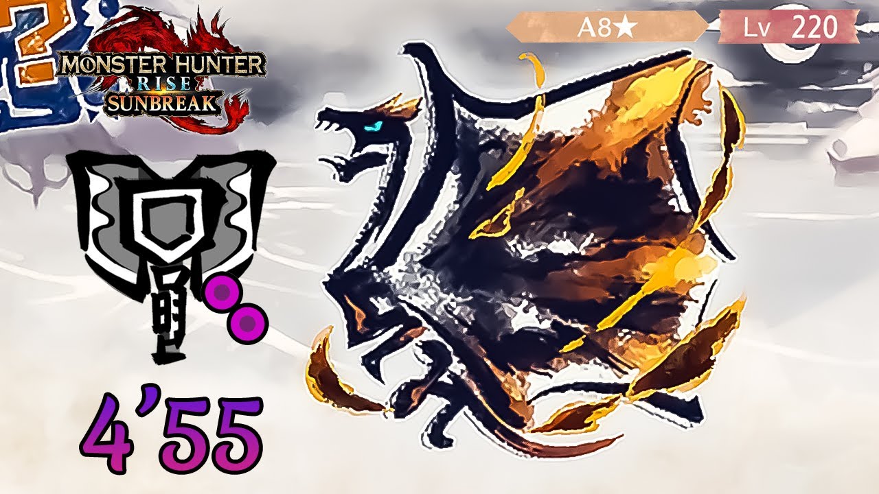 MHRSunbreak : A8★ LV220 Risen Kushala Daora | 4'55 | Charge Blade