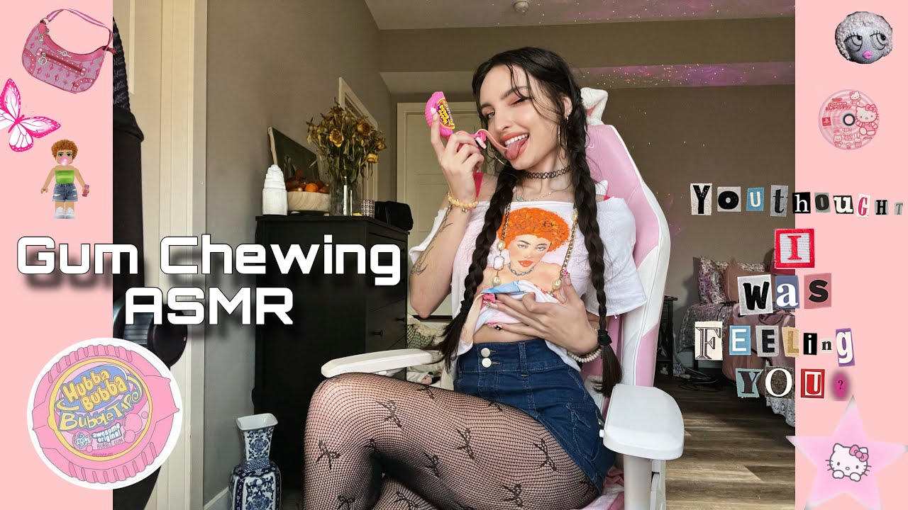 Gum Chewing ASMR w/ Intense Mouth Sounds, Extra Long Nail Tapping, Fabric Scratching, Rambles +