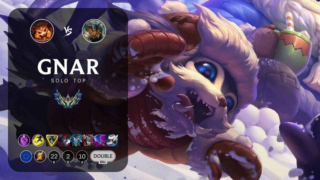 Gnar Top vs Olaf - EUW Challenger Patch 13.16