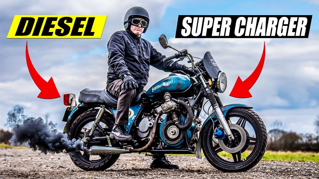 Riding a Supercharged Diesel Motorcycle!