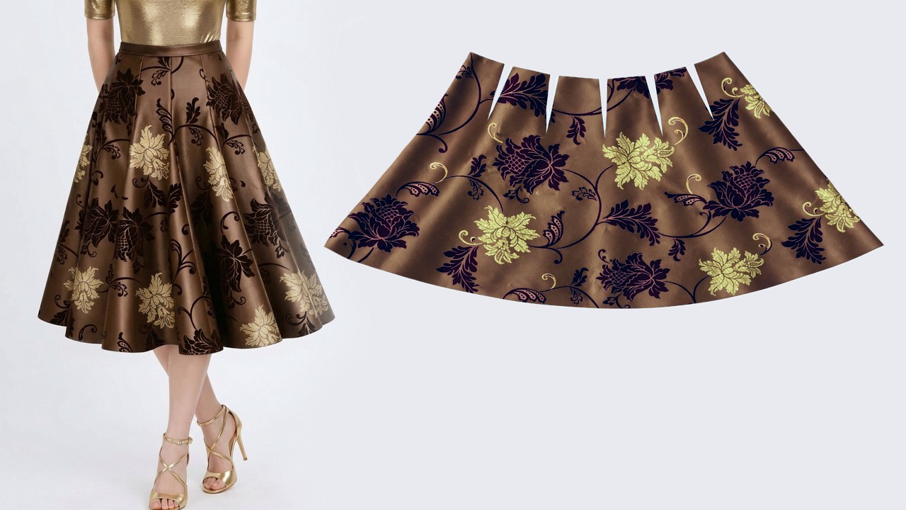 Пошаговая инструкция по раскрою и пошиву юбки для зонта 👗 Новый метод!