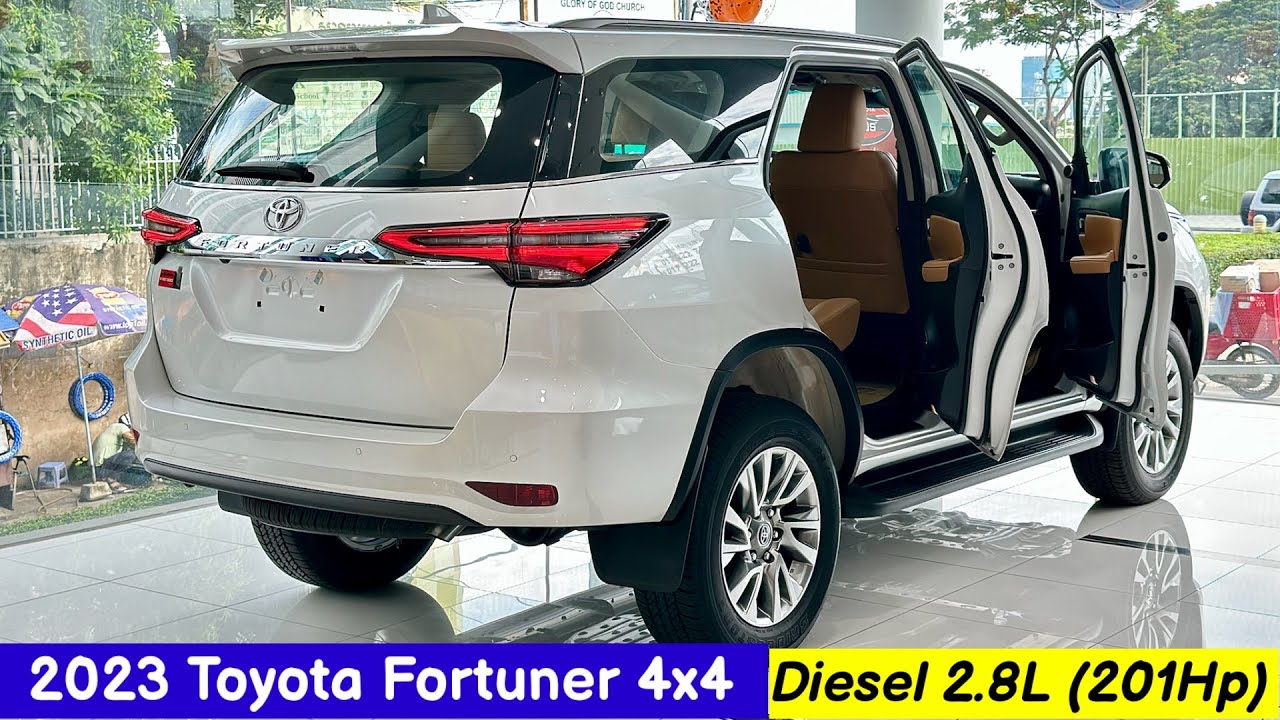 2023 Toyota Fortuner 4x4 Diesel 2.8L White Color - Exterior and Interior Details