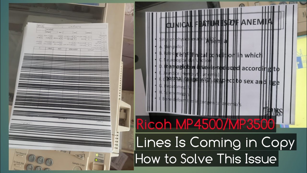 How to solve lines is coming in copy | MP4500/MP3600 Photostat Machine | #ricoh #newvideo