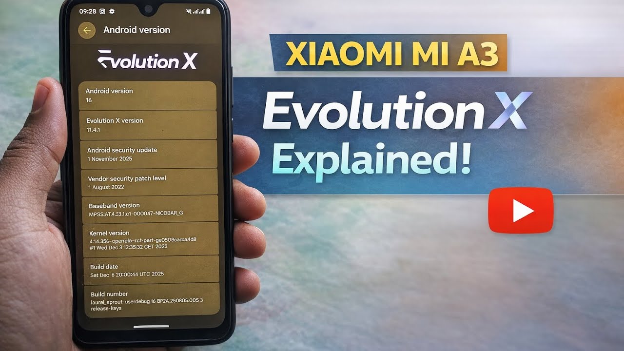 Evolution X Android 16 on Xiaomi Mi A3 &ndash; Full Installation (2026)