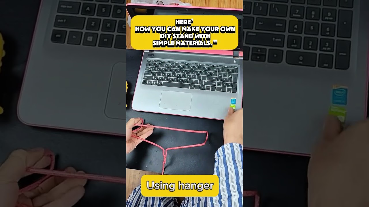 You Won&rsquo;t Believe This DIY Laptop Stand&hellip; Made from a Hanger#lifehacks #diy #easy