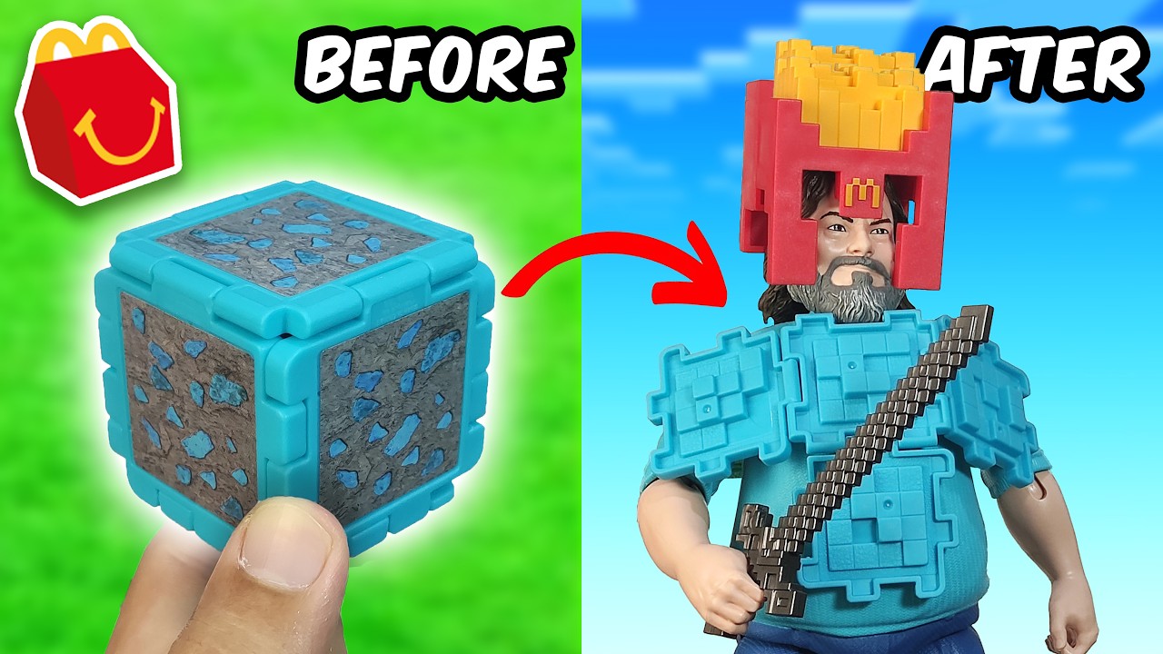 I Upgraded Basic Minecraft Happy Meal Toys!