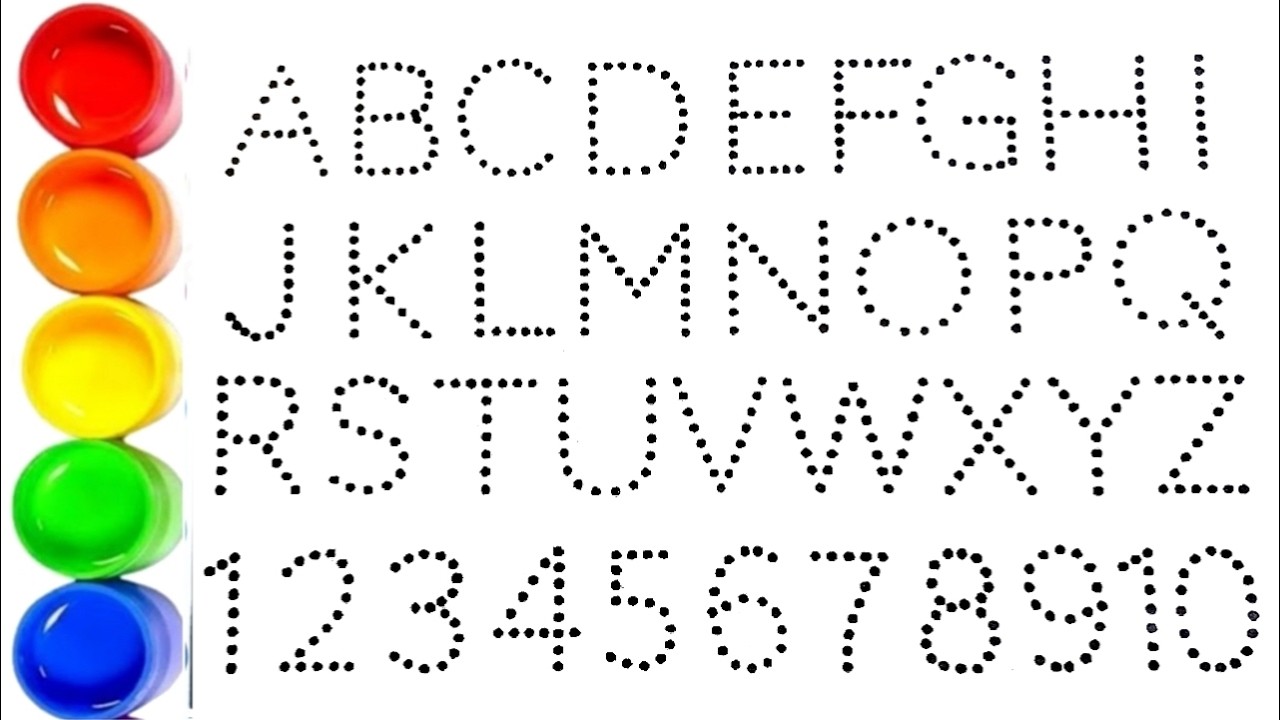 Alphabet, ABC song,abcd,a to z,Kids rhymes, collection for writing along dotted lines for toddler,32