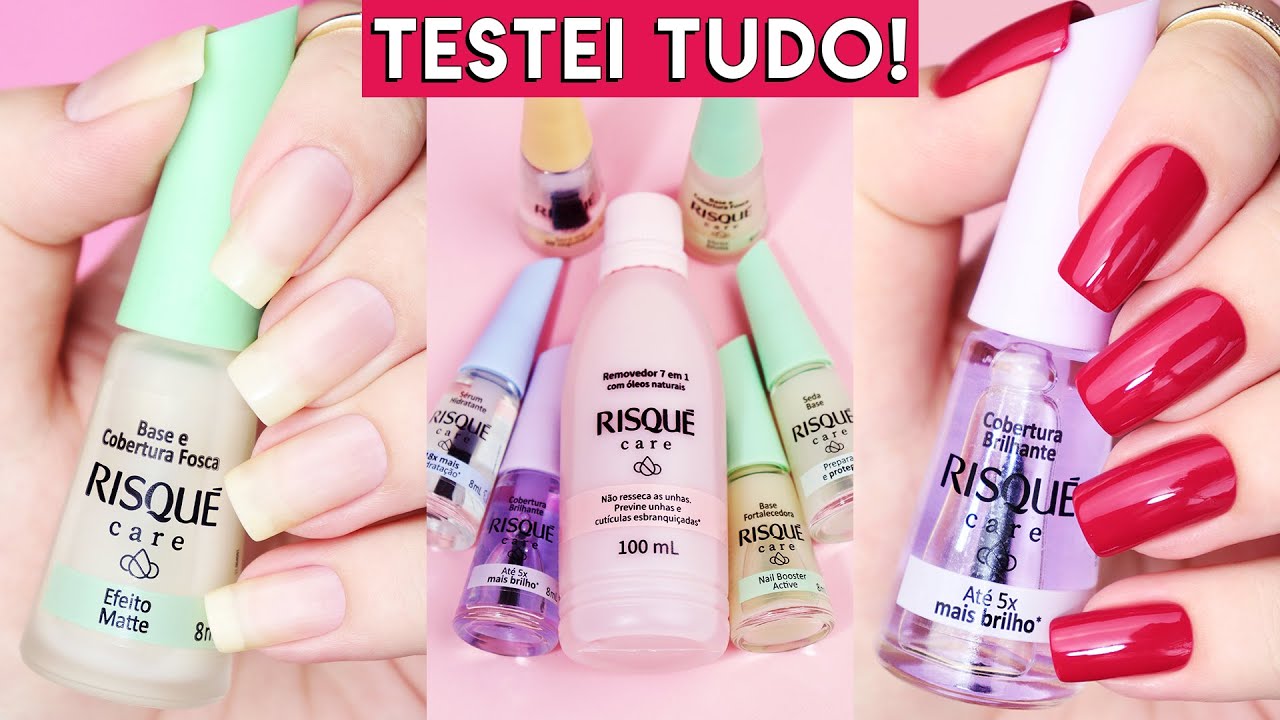 RISQUÉ CARE - Cuidados com as UNHAS e CUTÍCULAS | Bases, Removedor, Sérum, Secante e Extra brilho