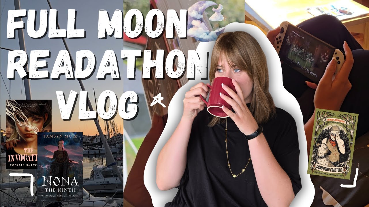 my first ever readathon 📚🌕 full moon readathon vlog (6.5 books in 8 days)