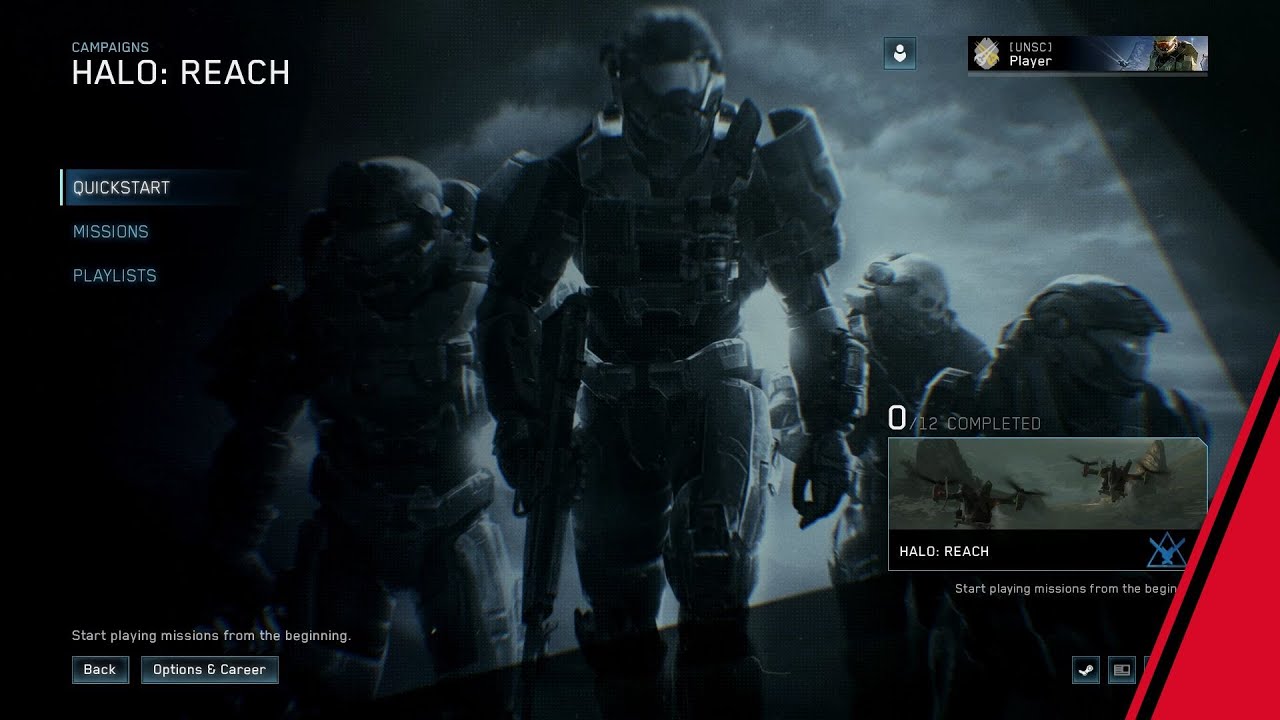 Halo Reach Game Main Menu Theme Songs (Halo TMCC) | ( 60fps )