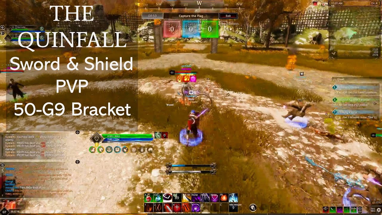 The Quinfall - SWORD & SHIELD WEAPON PVP - Quick Montage With Tips
