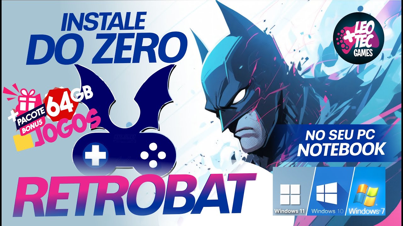 🦇RetroBAT🕹️🔥Criando do ZERO, Tutorial e Configurações! do MELHOR emulador multiJOGOS para WINDOWS