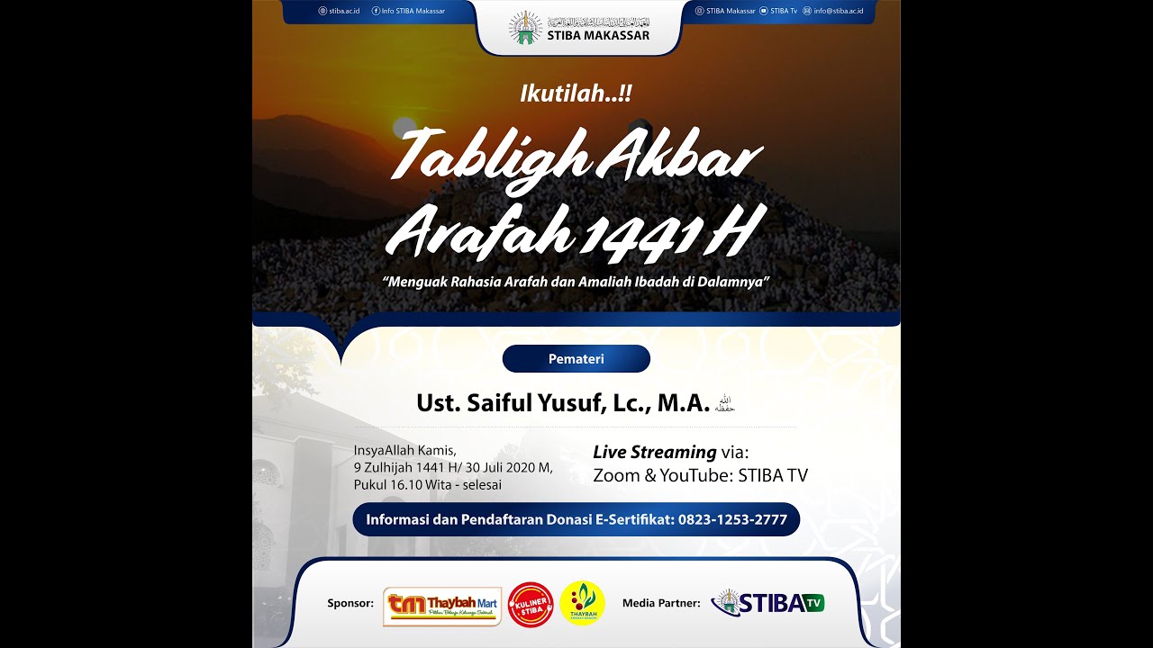 Tabligh Akbar Arafah 1441 H