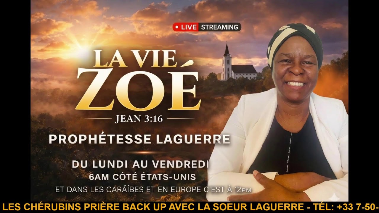 Prière Back up les Chérubins - La vie Zoé | Jean 3:16 / Prophétesse. Laguerre