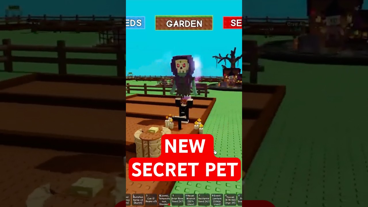 I DISCOVERED A SECRET PET&hellip; OMG #growagardenroblox #roblox